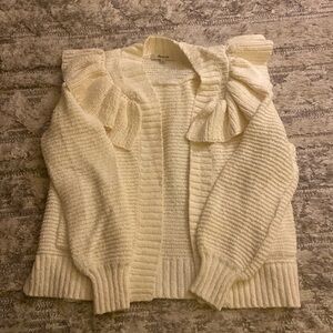 Madewell ruffle cardigan